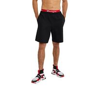Champion Herren 9" Lounge, Standard Fit, Lightweight, Available in Regular and Big & Tall Shorts, Schwarz-C-Patch-Logo, XX-Large Hoch