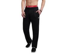 Champion Herren, Lightweight Open-Hem Lounge for Men, Jersey Pants (Reg. Or Big & Tall) Trainingshose, Schwarzes C-Logo, X-Large Hoch
