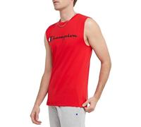 Champion Herren T-Shirt, Sleeveless, Tank, Classic Muscle Tee Top for Men (Reg. Or Big & Tall) Hemd, Scharlachrote Schrift, XL