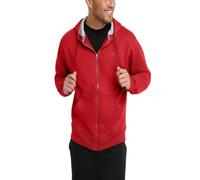 Champion Herren, Powerblend, Comfortable Zip-up Hoodie Sweatshirt for Men (Reg. Or Big & Tall) Aufwärmen oder Trainingsjacke, Team Red Scarlet C Logo, Medium