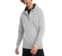 Champion Herren, Powerblend, Comfortable Zip-up Hoodie Sweatshirt for Men (Reg. Or Big & Tall) Kapuzenpullover, Oxford-graues C-Logo, 4X-Large Groß