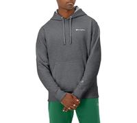Champion Herren, Powerblend, Fleece Hoodie, Comfortable Men's Sweatshirt, Script (Reg. Or Big & Tall) Kapuzenpullover, Granite Heather-Classic Logo Lockup, Large