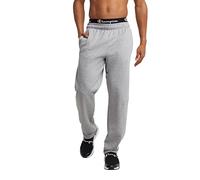 Champion Herren Powerblend Fleece offener Unterseite Hose, Oxford Grey C Patch Logo, XXL