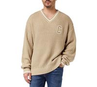 Champion Herren Rochester 1919 Bookstore-Cotton Knitted Winter-Edition V-neck Trikot, Marrone Sabbia, Large