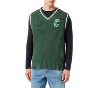 Champion Herren Rochester 1919 Bookstore-Cotton Knitted Winter-Edition V-Neck Vest Trikot, Verde Avt, XL