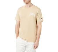 Champion Herren Rochester 1919 City Exporer Crewneck S-S Kurzarm Shirt, Marrone Tortora (Gin), S