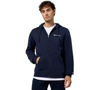 Champion Herren Sweatjacke - Hooded Full Zip Sweatshirt, Reißverschluss, Kapuze Dunkelblau M