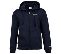 Champion Herren Sweatjacke mit Kapuze - Full Zip Hoodie Sweatshirt, Heavy Soft, Fleece, gesticktes Logo Dunkelblau 2XL