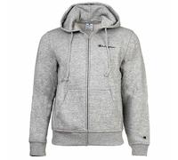 Champion Herren Sweatjacke mit Kapuze - Full Zip Hoodie Sweatshirt, Heavy Soft, Fleece, gesticktes Logo Hellgrau L
