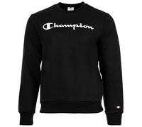 Kapuzensweatshirt CHAMPION "BASICS Fleece Crewneck Sweatshirt Large Logo", Herren, Gr. L (52/54), schwarz (nbk, ns), Obermaterial: 55% Baumwolle, 45% Polyester, Sweatshirts (43847057-L) nbk, ns