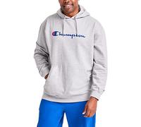 Champion Herren Sweatshirt Graphic Powerblend Fleece Hood, Oxford Grey/Champion Script, XXL
