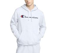 Champion Herren Sweatshirt Graphic Powerblend Fleece Hood, Oxford Grey/Champion Script, XXL