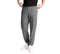 Champion Herren Trainingshose Sweathose aus Jersey mit Geschlossener Unterseite, Granit Heather-407q88, S