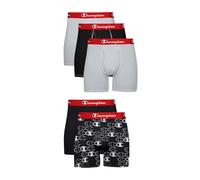 Champion Herren Underwear Boxer Briefs, Everyday Active, Lightweight Stretch, Multi-Pack Retroshorts, Schwarz/Grau, 5 Stück, Large (5er