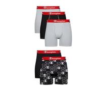 Champion Herren Underwear Boxer Briefs, Everyday Active, Lightweight Stretch, Multi-Pack Retroshorts, Schwarz/Grau, 5 Stück, Large (5er