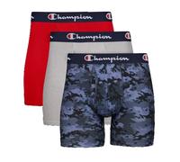 Champion Herren Underwear Boxer Briefs, Total Support Pouch, Cotton Stretch, Multi-Pack Retroshorts (3er Pack)