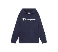 Kapuzensweatshirt CHAMPION "SPORTWEAR HOODIE Standard Fit", Jungen, Gr. L (152/158), blau (nny, ns), Obermaterial: 54% Baumwolle, 46% Polyester, normal, Rundhals, Sweatshirts, für Kinder, mit Kängurut
