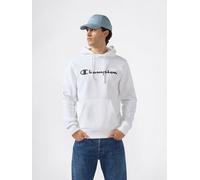 Kapuzensweatshirt CHAMPION "BASICS Fleece Hoodie Large Logo", Herren, Gr. M (48/50), weiß (wht, ns), Obermaterial: 55% Baumwolle, 45% Polyester, Sweatshirts (65231622-M) wht, ns