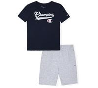 Champion Jungen 2-teiliges Kurzarm-Shirt und Netz-Shorts, Signature Dark Navy, 4T