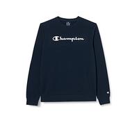 Champion Jungen Legacy American Classics - Ultra Light Powerblend Terry Logo Crewneck Hoodie, Blu Marino, 15-16 anni