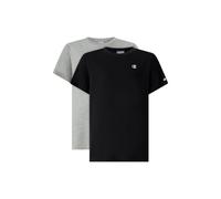 Champion T-Shirt (2er-Pack) Kinder und Jugendliche, Schwarz/Hellgrau Melange, 7-8 Jahre