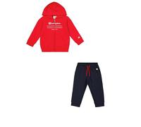 Champion Jungen Legacy Graphic Shop TD (306846) - Ultra-light Soft Compact Powerblend Fleece Hooded Anzug, Vermiglione/Blu Marino (CDR/NNY),