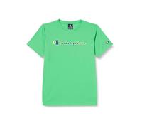 Champion Jungen Legacy Modern Basket B-Quick-Dry Micromesh Logo S/S Crewneck T-Shirt, hellgrün, 9-10 Jahre