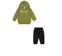 Champion Jungen Legacy Script Shop TD (306898) - Ultra-light Powerblend Fleece Hooded Anzug, Verde Oliva/Nero (GNUM/NBK),