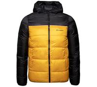 Champion Steppjacke mit Kapuze (kleiner Logo) schwarz/gelb Kinder, Größe 152