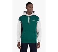 Champion Kapuzenpullover (Baumwoll-Hoodie) kontrastfarben mit kleinem Logo grün Herren, Größe L