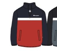 Champion Kapuzenpullover Half Zip (Baumwolle) navyblau/rot Kinder, Größe 176