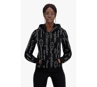 Champion Kapuzenpullover (Hoodie) American Classic Graphic Logo Schriftzug schwarz Damen, Größe M