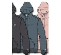 Champion Kapuzenpullover (Hoodie) aus Baumwollfleece Big Logo Print graublau/graublau Herren, Größe M