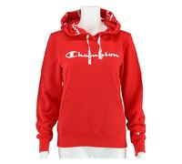 Champion Kapuzenpullover (Hoodie ungefüttert) American Classic Logo rot Damen, Größe S