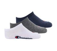 Champion Kinder Socken, 3er Pack - Sneaker, einfarbig Blau/Weiß/Grau 27-30