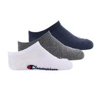 Champion Kinder Socken, 3er Pack - Sneaker, einfarbig Blau/Weiß/Grau / 27-30 27-30 Mehrfarbig