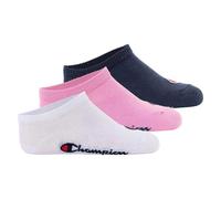 Champion Kinder Socken, 3er Pack - Sneaker Socken, Logo, einfarbig Pink/Weiß/Blau 27-30