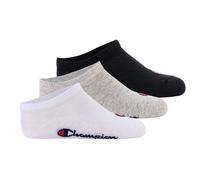 Champion Kinder Socken, 3er Pack - Sneaker Socken, Logo, einfarbig Schwarz/Grau/Weiß 27-30