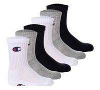 Champion Kinder Socken, 6er Pack - Crew Socken, einfarbig 31-34 Mehrfarbig