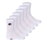 Champion Kinder Socken, 6er Pack - Crew Socken, einfarbig Weiß 31-34