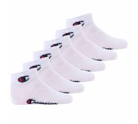 Champion Kinder Socken, 6er Pack - Quarter, Logo, einfarbig 31-34 Weiß