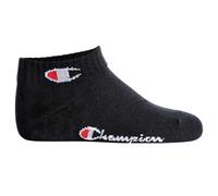 Champion Kinder Socken, 6er Pack - Quarter, Logo, einfarbig Schwarz/Grau/Weiß 31-34