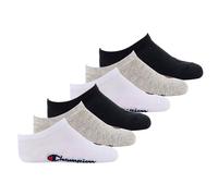 Champion Kinder Socken, 6er Pack - Sneaker, einfarbig Schwarz/Grau/Weiß 27-30