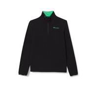 Champion Kinder und Jugendliche Legacy Micro Polar Fleece B-Quick-Dry Micropolar Half Zip Sweatshirt, Nero/Verde Brillante, 5-6 Jahre