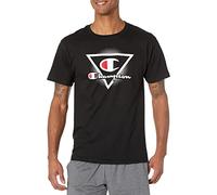 Champion Klassisches Herren-T-Shirt, Triangelgrafik, Schwarze Dreieck-Grafik, L