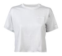 Champion Kurzes Damen T-Shirt - "Eco-Future", Crewneck, Uni, Logo-Print, Rundhals, Kurzarm Grau L