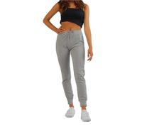 Champion Legacy American Classics Fleece C-Logo Rib Cuff Trainingshose für Damen, Hellgrau meliert, XS