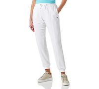 Champion Legacy American Classics Powerblend Terry High Waist Relaxed Rib Cuff Trainingshose, Weiß, L für Damen