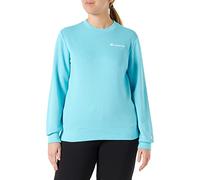Champion Legacy American Classics Powerblend Terry Small Logo Crewneck Sweatshirt, Hellblau, S für Damen