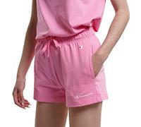 Champion Legacy American Classics Small Logo High Waist Regular Shorts, Rosa, S für Damen
